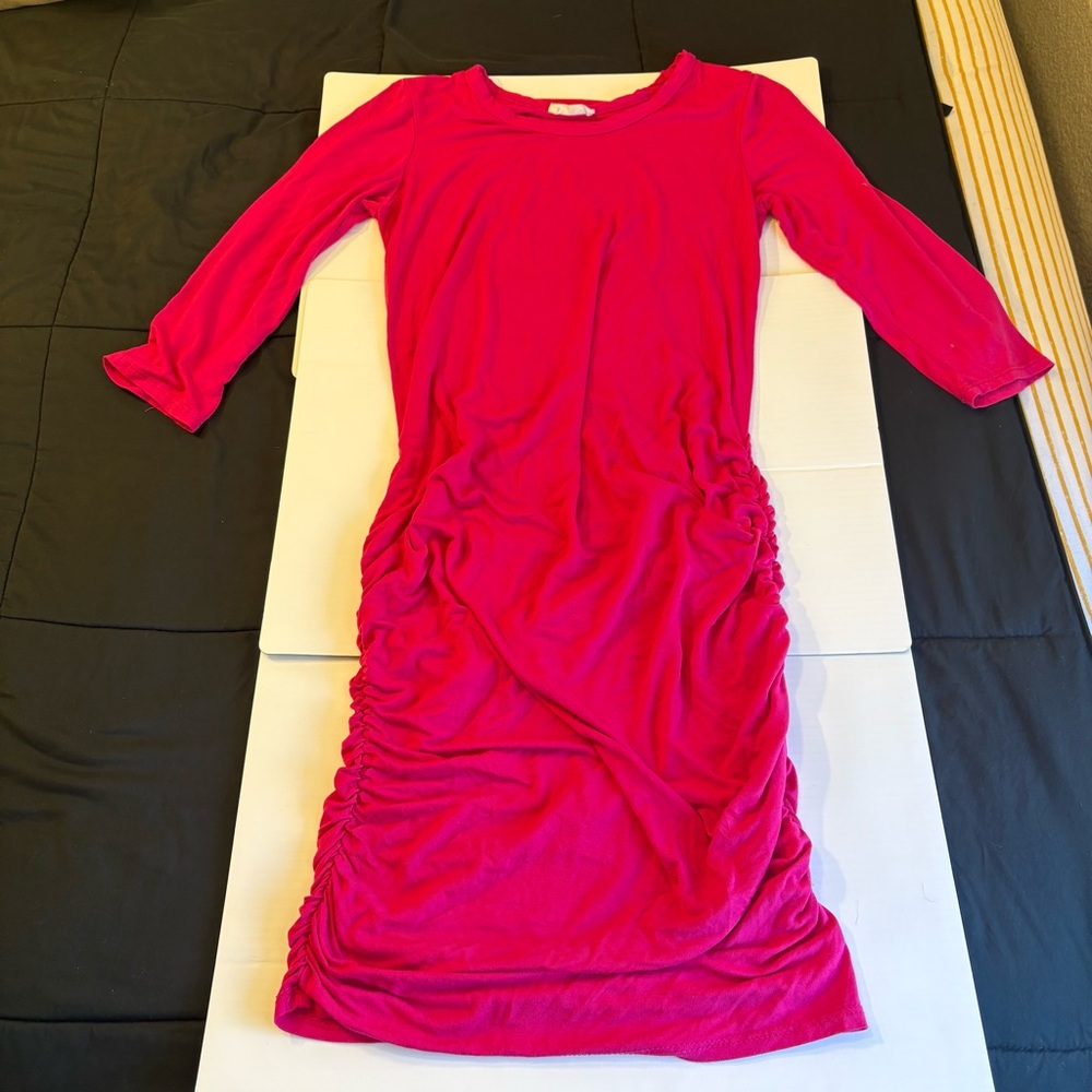 Love a Ready Maternity Ruched Pink‎ Dress Size M